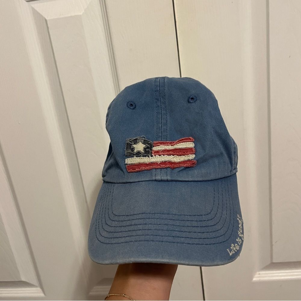 Life Is Good American Flag Hat